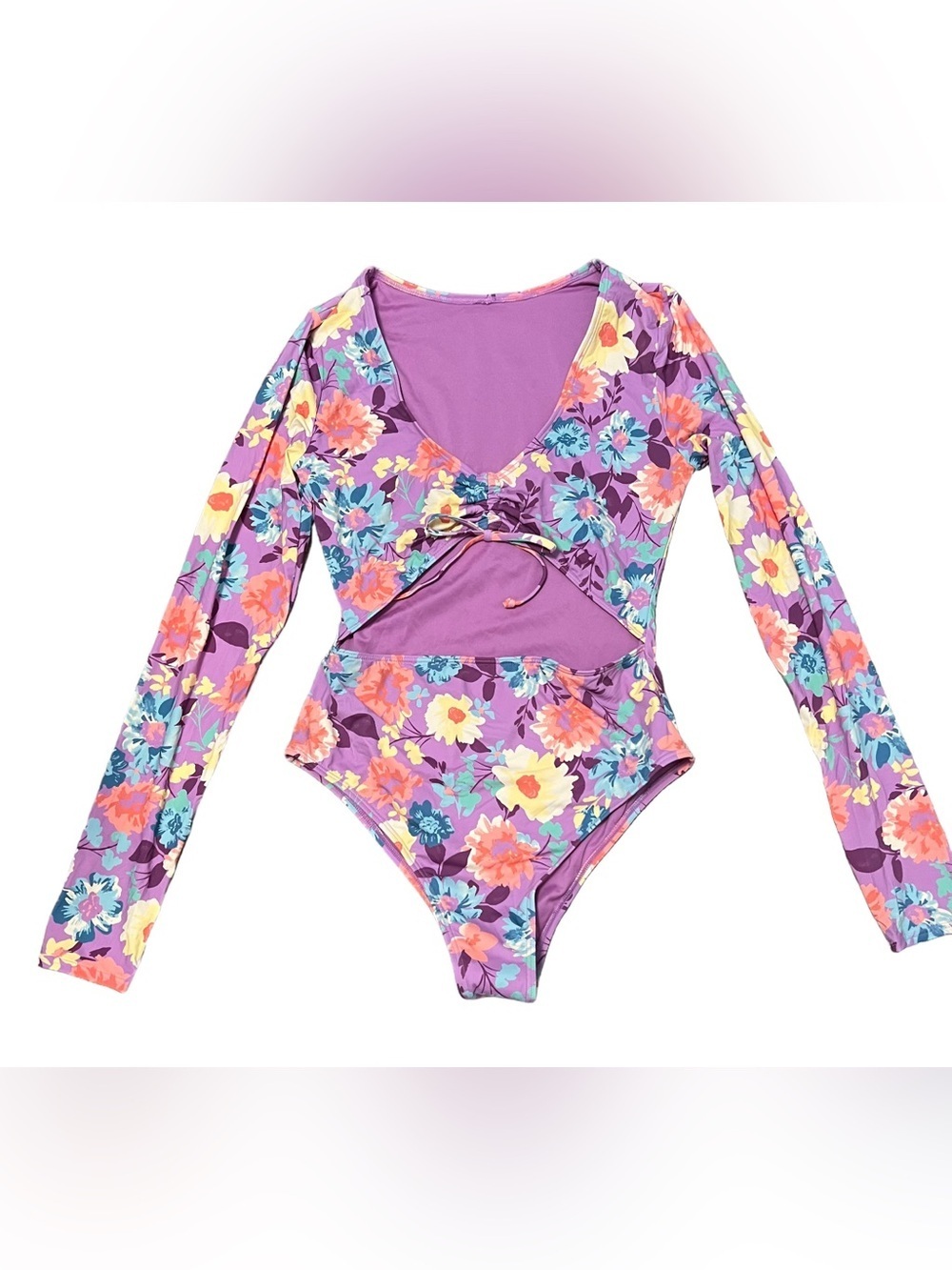 NWOT Billabong x The Salty Blonde LS Rashguard One Piece Halleys Garden Floral